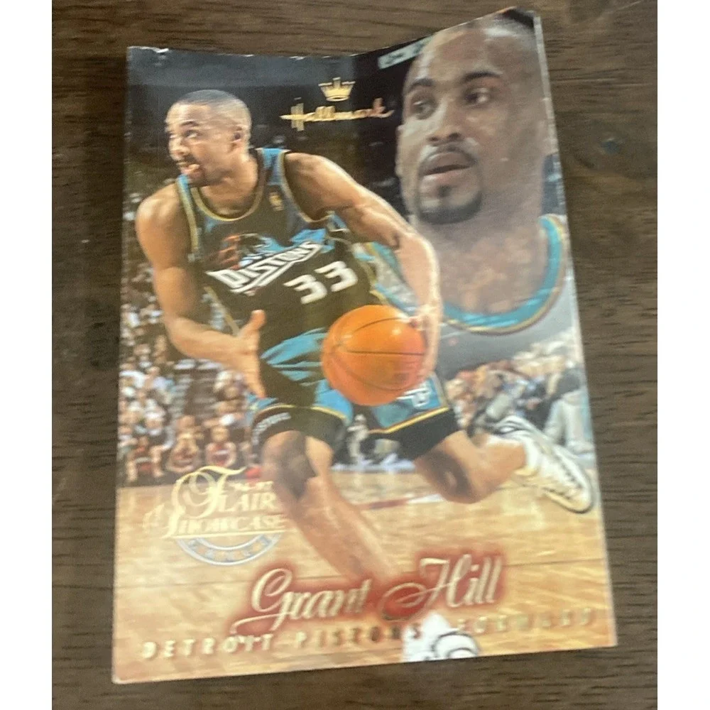 1998 Hallmark Keepsake GRANT HILL Ornament w/ Flair Showcase Card - DUKE PISTONS